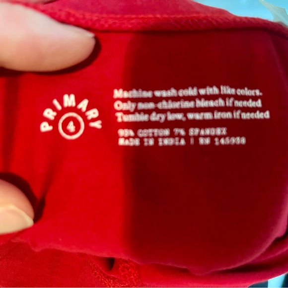 Size 4 Primary leggings in cherry red. EUC - Picture 2 of 3